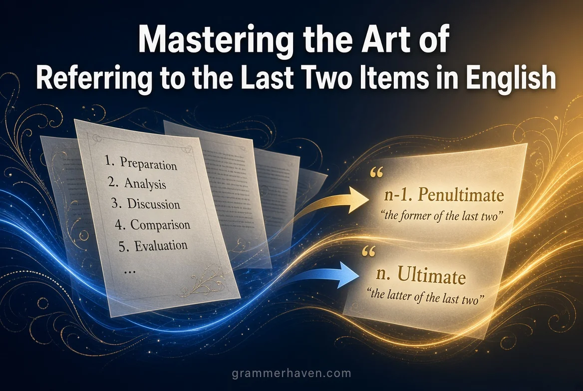Mastering the Art of Referring to the Last Two Items in English