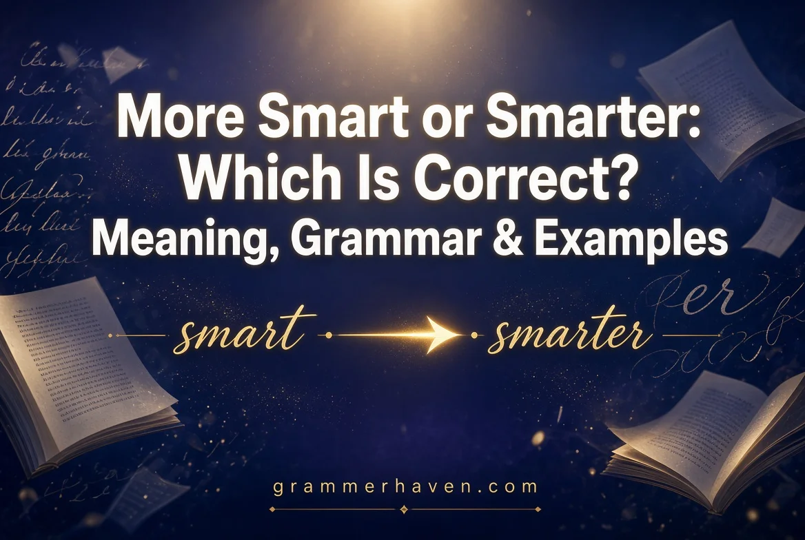 More Smart or Smarter: Which Is Correct? Meaning, Grammar & Examples