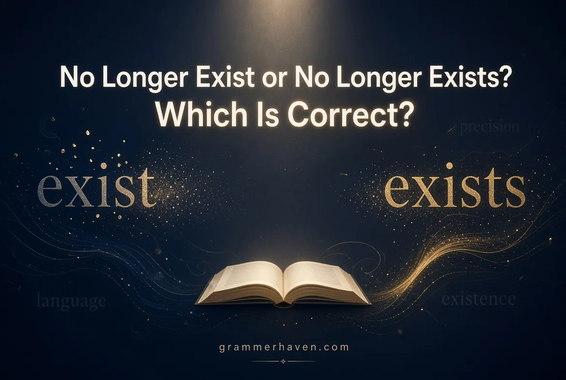 No Longer Exist or No Longer Exists? Which Is Correct?