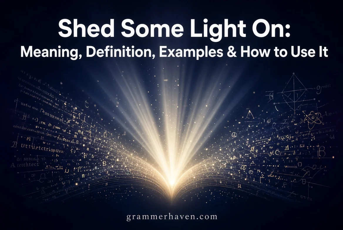 Shed Some Light On: Meaning, Definition, Examples & How to Use It