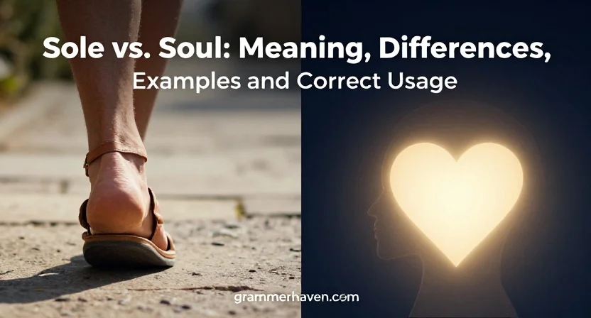 Sole vs. Soul: Meaning, Differences, Examples and Correct Usage