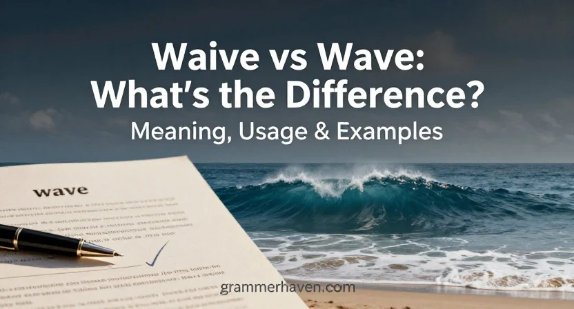 Waive vs Wave: What’s the Difference? Meaning & Usage