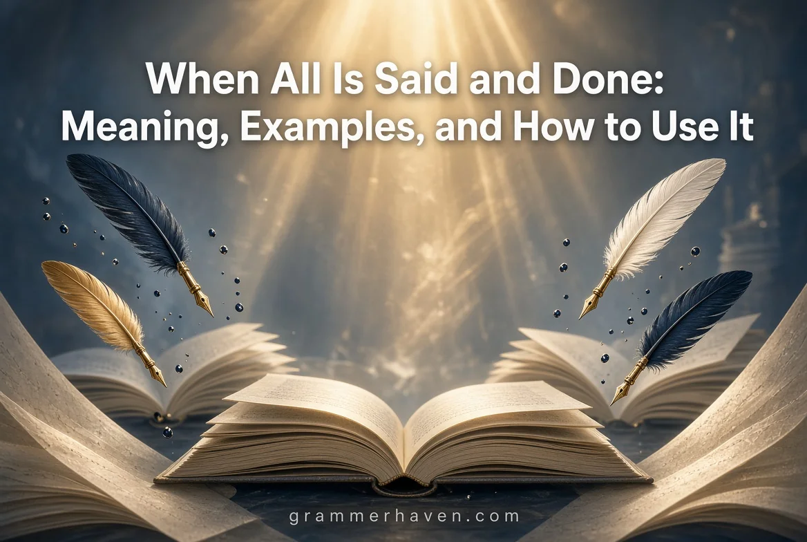 When All Is Said and Done: Meaning, Examples, and How to Use It