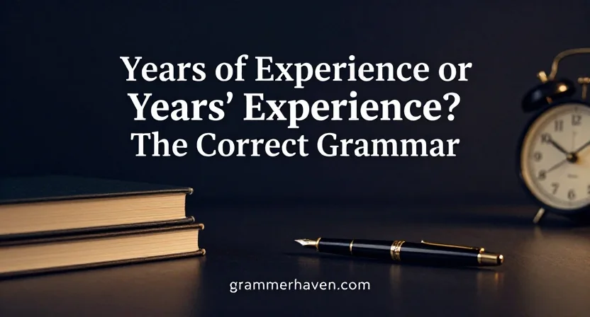 Years of Experience or Years’ Experience? The Correct Grammar